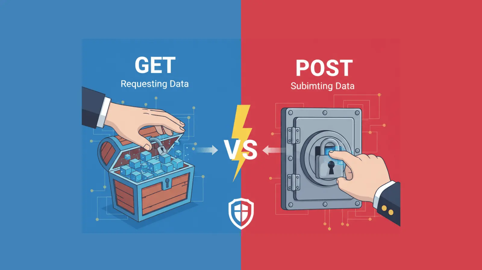 ما الفرق بين GET و POST ومتى تستخدم كل منهما؟