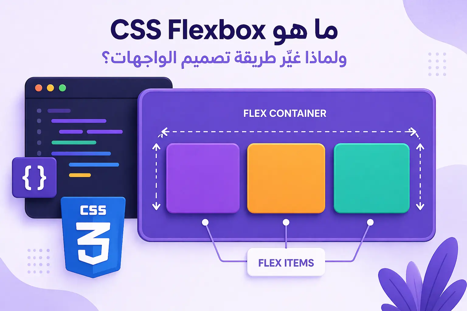 ما هو Flex Container و Flex Items في CSS؟ وكيف تتحكم فيهما باحتراف