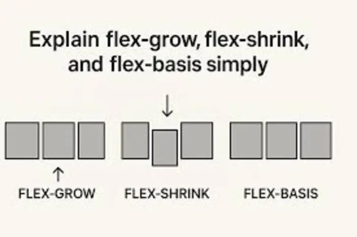 الفرق بين flex-grow و flex-shrink في CSS: شرح مبسط للتحكم في أحجام العناصر