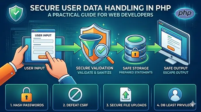 كيف يتعامل PHP مع البيانات القادمة من المستخدم بأمان؟ دليل عملي لمطوري الويب